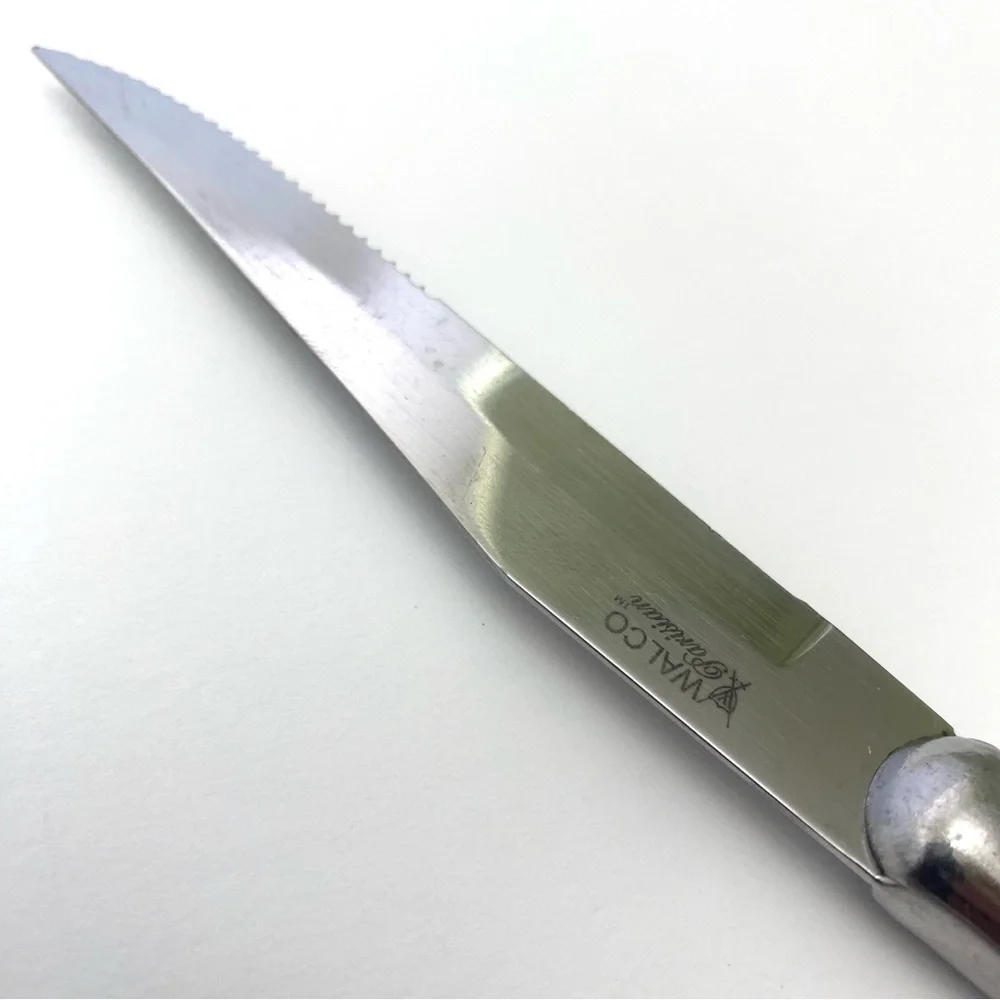 Walco Parisian Steak Knife w/Black Delrin Handle & 4-1/2